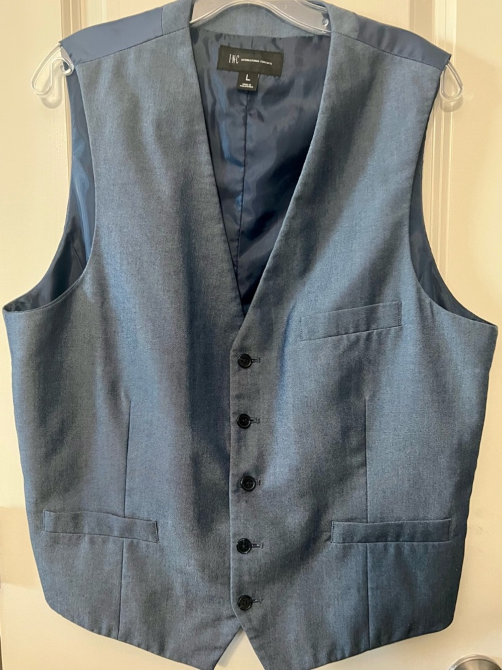 INC International Concepts Men's Slate Blue Dress Vest